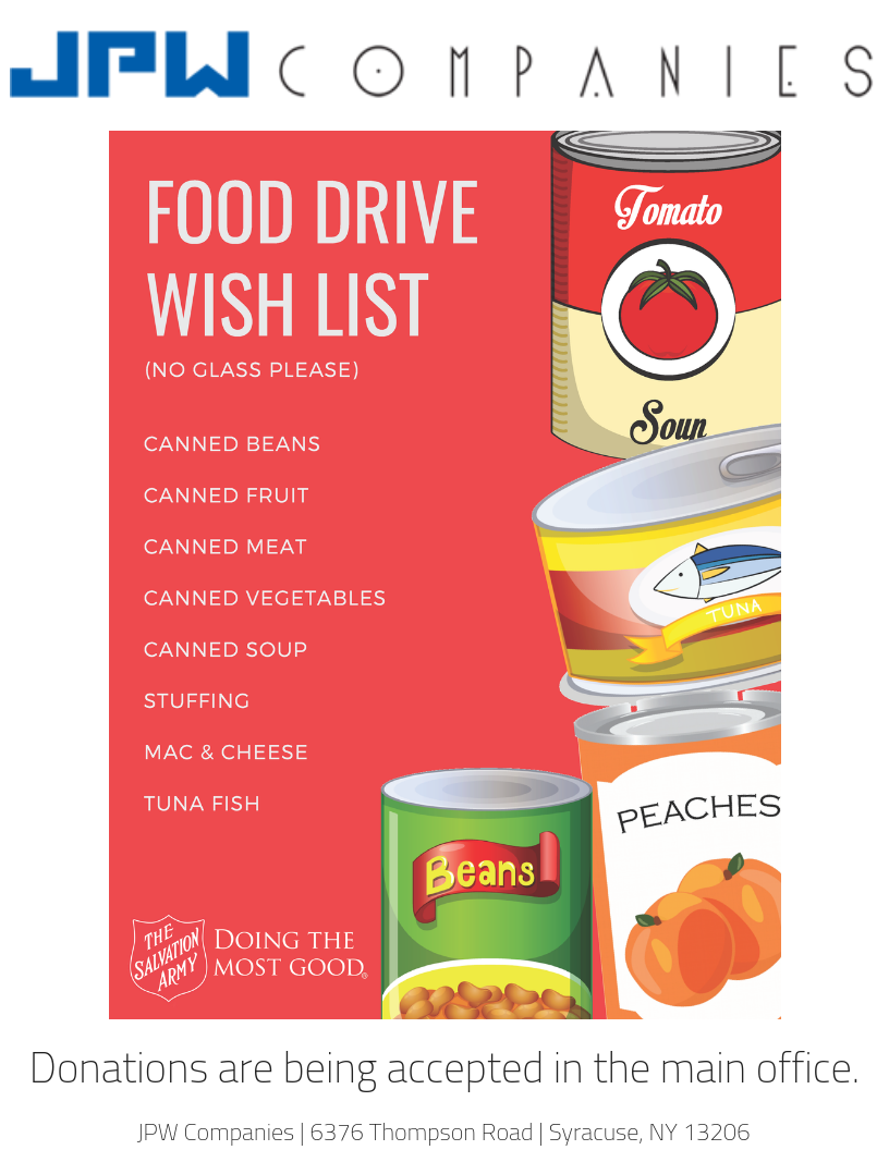 Donations are being accepted in the main office.